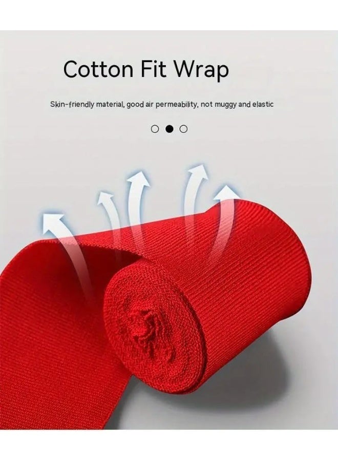 ضمادات اليد للملاكمة من لايت فايتر، ضمادات يد شبه مرنة متعددة الأطوال مع حلقة للإبهام، ضمادات يد مرنة رائعة للرجال والنساء (عبوة من قطعتين) - Image 3